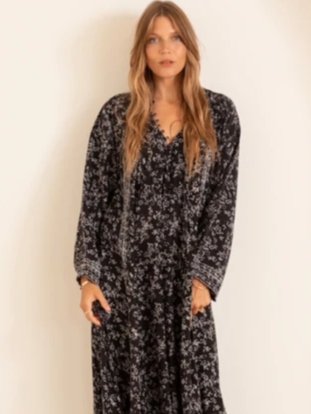 Black Floral Silk Dress - Lightweight Printed Women's Dress